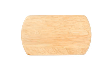 Brown wooden board isolate on white with clipping path