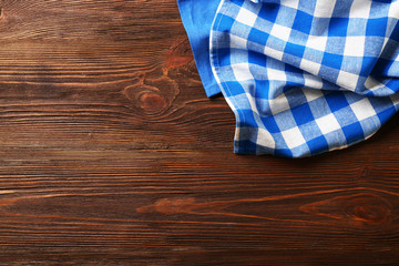 Napkin on wooden background