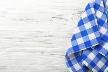 Napkin on wooden background