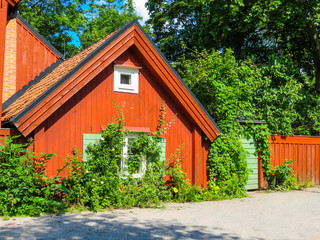 Fototapeta na wymiar Old wooden house. Sodermalm island, Stockholm, Sweden