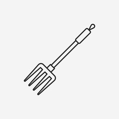 gardening shovel line icon