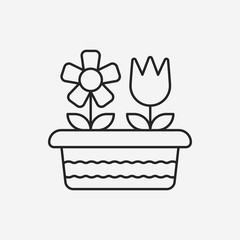 plant line icon