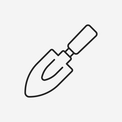 gardening shovel line icon
