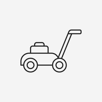 recommend clip art: Lawn mower line icon