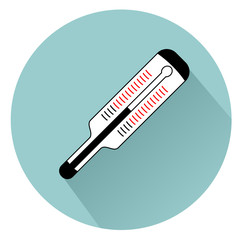 thermometer flat design icon vector eps 10