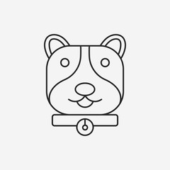 pet dog line icon