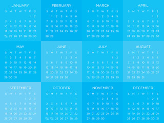 Calendar Vector Template Schedule 2016