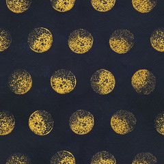acrylic pattern gold circles