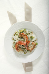 Rice with scrimp, ginger and curry