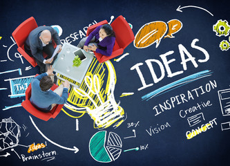 Naklejka premium Ideas Innovation Creativity Knowledge Inspiration Vision Concept