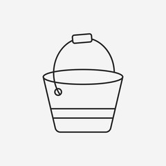 water bucket line icon