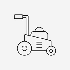 Lawn mower line icon