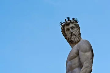 Photo sur Plexiglas Fontaine Statue of Neptune as part of the fountain on Piazza della Signoria in Florence, Italy  