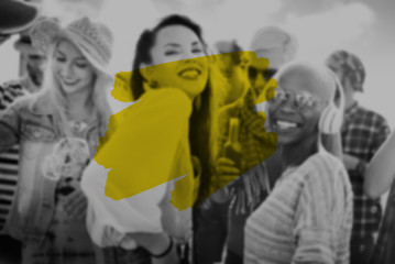 Summer Vacation Holidays Paint Stroke Concept