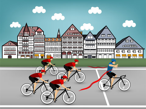 cycling race in town