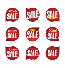 Summer sale retro badge collection