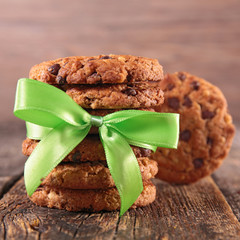 cookies and green bow