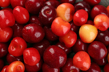 Sweet cherries, close-up