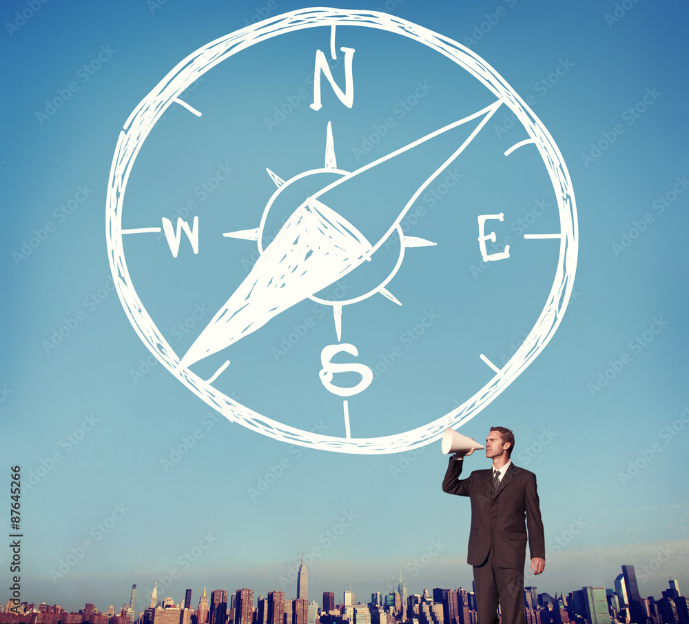 Poster conpass longtitude latitude navigation direction adventure conce