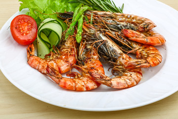 Grilled prawns