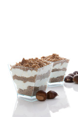 Chestnut puree dessert.