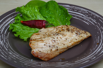 Grilled turkey steak