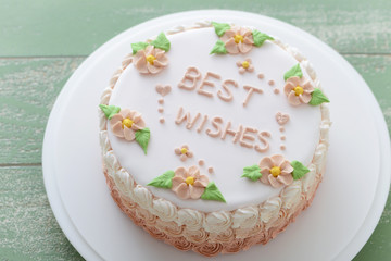 デコレーションケーキ　best wishes