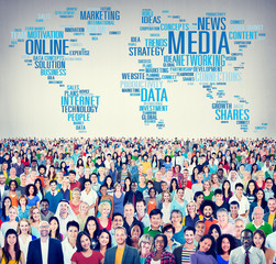 Media Social Media Network Technology Online Concept