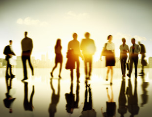 Business People Commuter Corporate Cityscape Pedestrian Concept