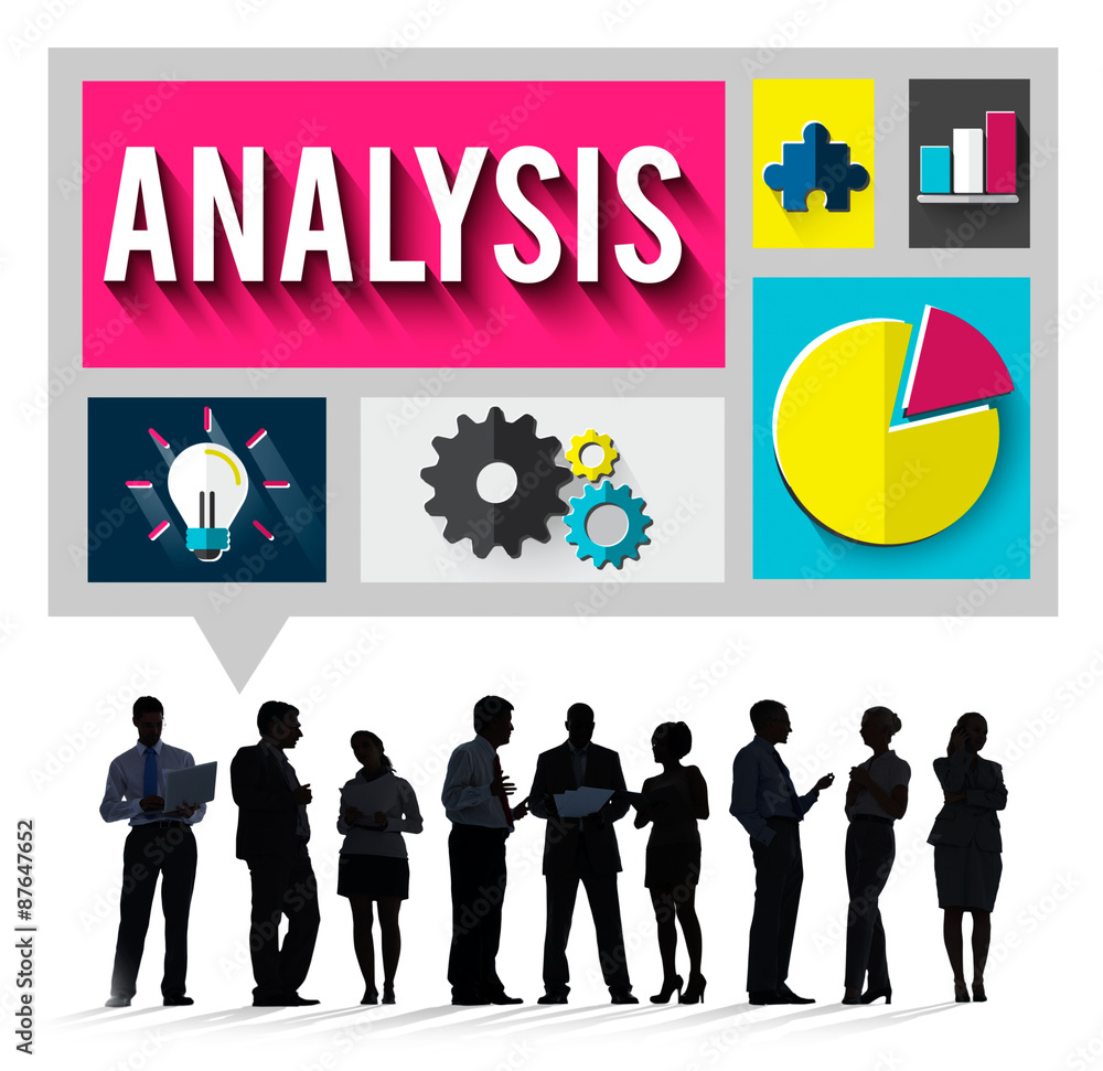 Aufkleber analysis analytics analyze data information statistics concept