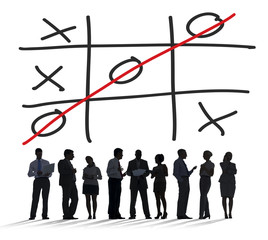 Tic Tac Toe Game Competition XO Win Challecge Concept