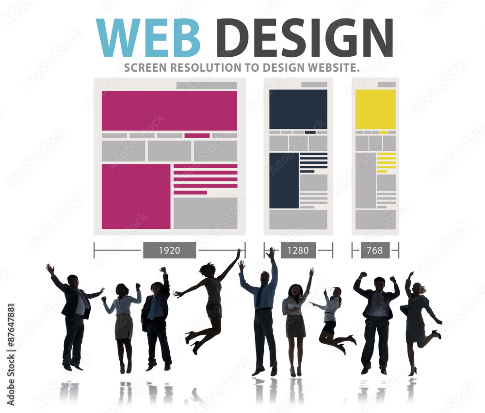 Poster web design network website ideas media information concept