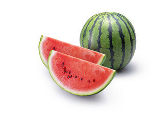 スイカ1玉とカットスイカ2つ © funny face