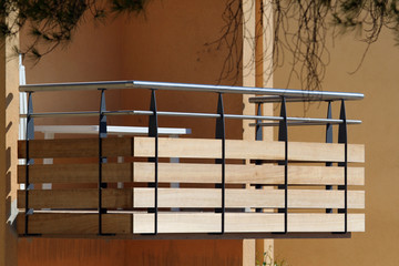 balcon moderne bois