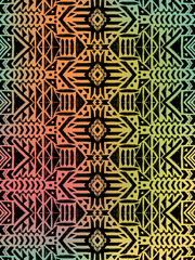 Aztec tribal mexican pattern