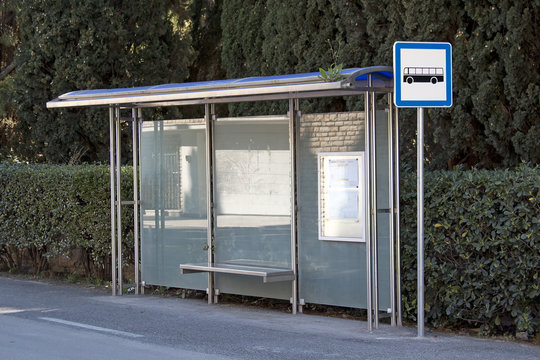 Stainless steel plastic eaves on bus station