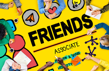 Friends Group People Social Media Loyalty Concept