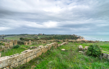 Fototapeta na wymiar Landscape in Selinunte archaeological area