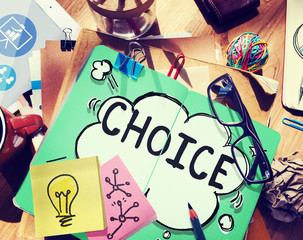 Choice Challenge Making Decision Selection Concept