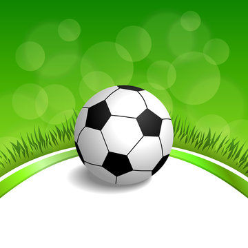 Background abstract green grass football soccer ball frame illustration vector