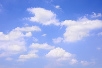 Naklejka na ściany i meble Beautiful blue sky with white clouds