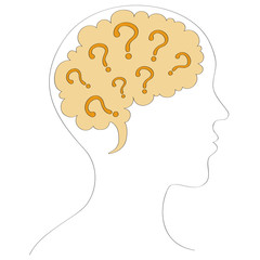 Questions in our mind vector illustration