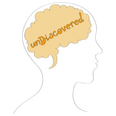 Undiscovered mind vector illustration