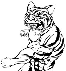 Tiger character punching