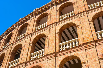 Fototapeta premium Bull fighting arena- Plaza de Toros in Valencia, Spain