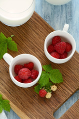 Fresh raspberries