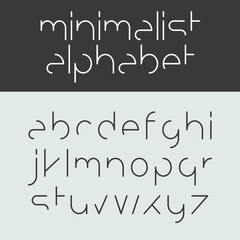 Minimalist alphabet lower case letters
