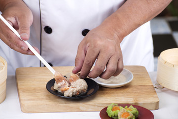 Chef presented Chinese Dim Sum