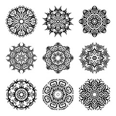 Mandala.Vintage pattern set. 
