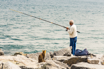Fototapeta na wymiar fisherman in istanbul